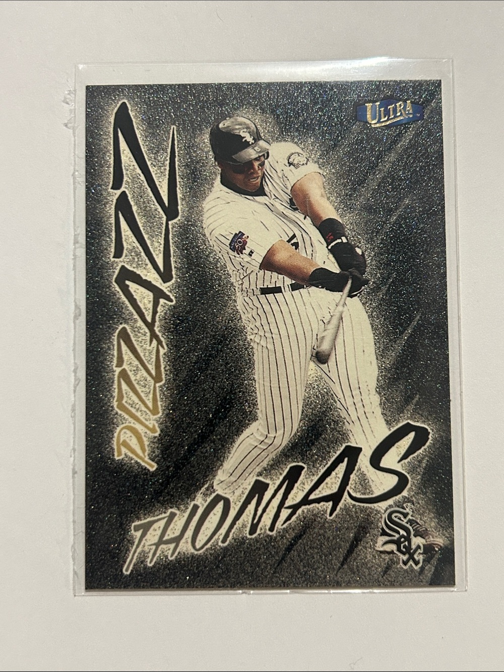 1999 Fleer Ultra Frank Thomas “Pizzazz” insert baseball card #478